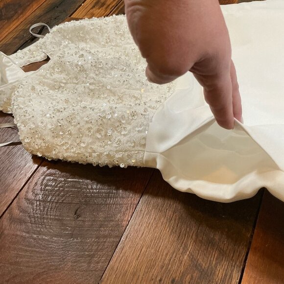 Lulus White Beaded Bodice Mini Dress NWT Size S Bridal Shower Cocktail - Picture 7 of 7